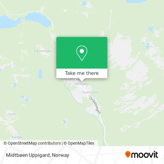 Midtbøen Uppigard map