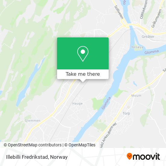 Illebilli Fredrikstad map