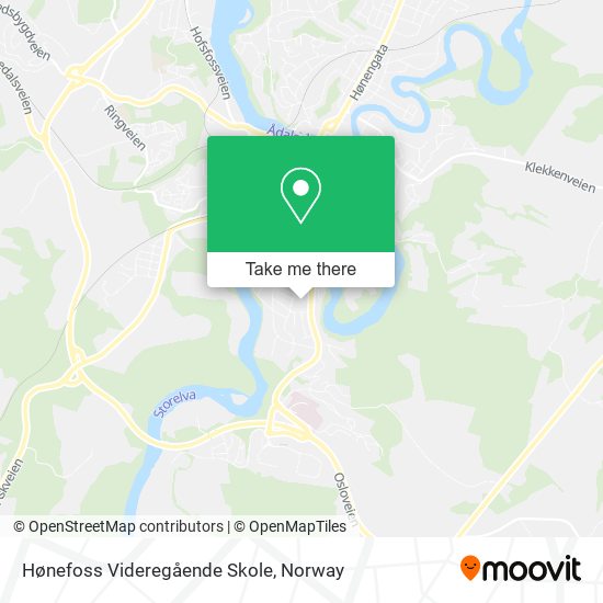 Hønefoss Videregående Skole map