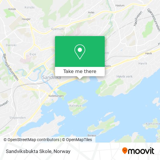 Sandviksbukta Skole map