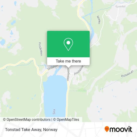 Tonstad Take Away map