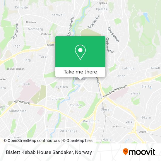 Bislett Kebab House Sandaker map