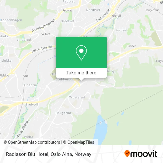 Radisson Blu Hotel, Oslo Alna map
