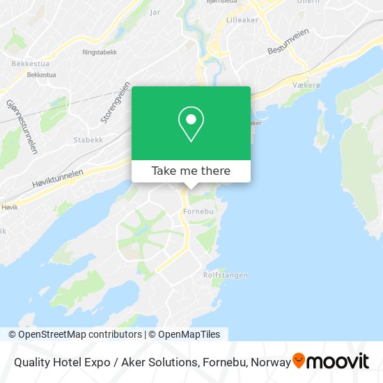 Quality Hotel Expo / Aker Solutions, Fornebu map