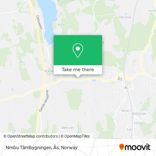 Nmbu Tårnbygningen, Ås map