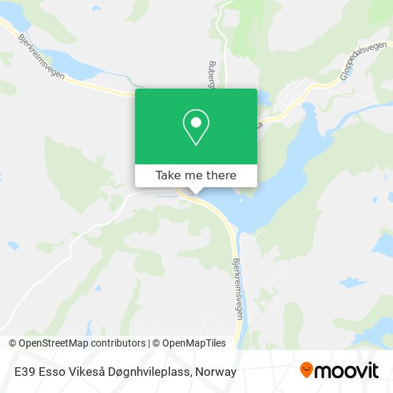 E39 Esso Vikeså Døgnhvileplass map