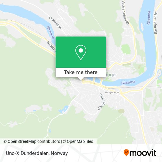 Uno-X Dunderdalen map