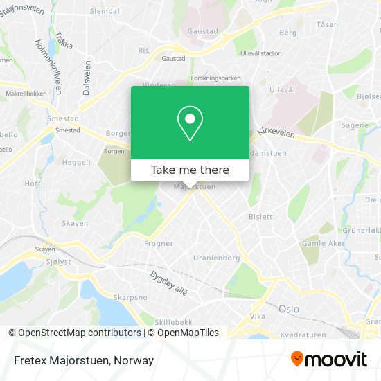 Fretex Majorstuen map