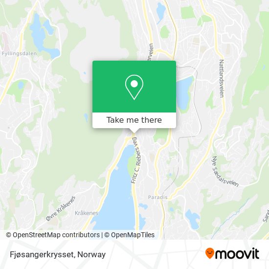 Fjøsangerkrysset map