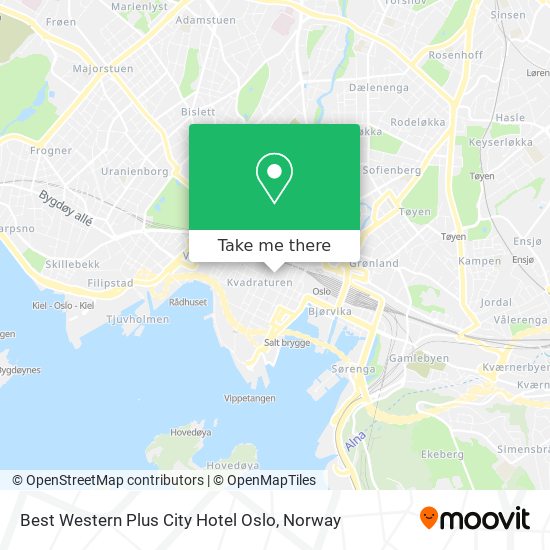 Best Western Plus City Hotel Oslo map