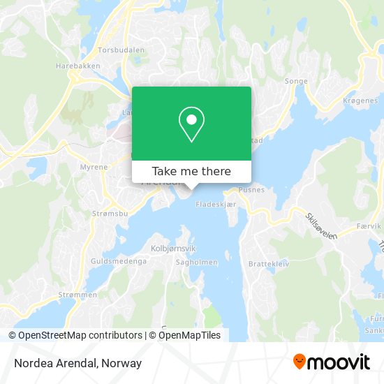 Nordea Arendal map