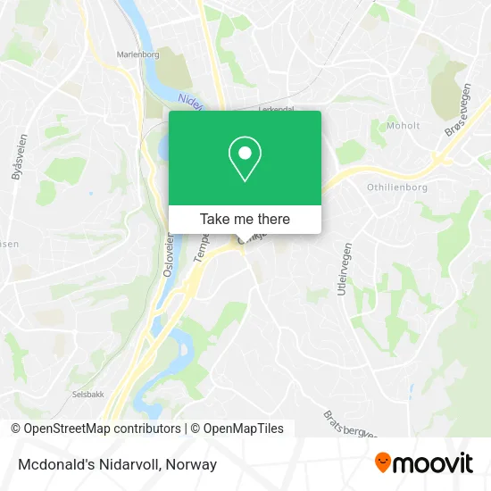 Mcdonald's Nidarvoll map