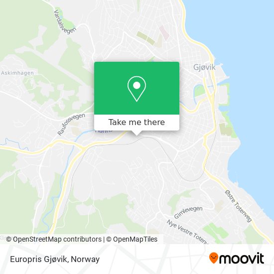 Europris Gjøvik map