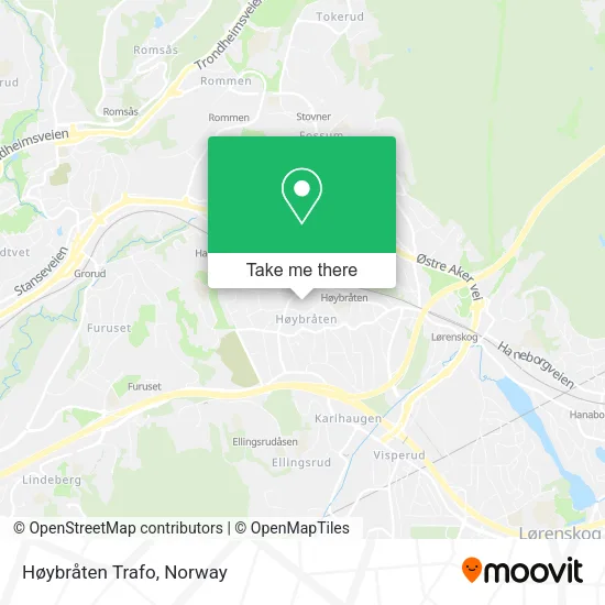 Høybråten Trafo map
