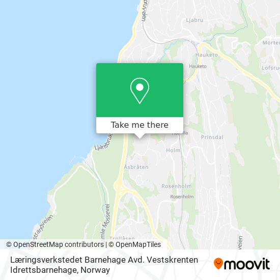 Læringsverkstedet Barnehage Avd. Vestskrenten Idrettsbarnehage map