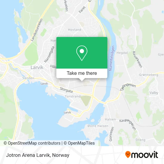 Jotron Arena Larvik map
