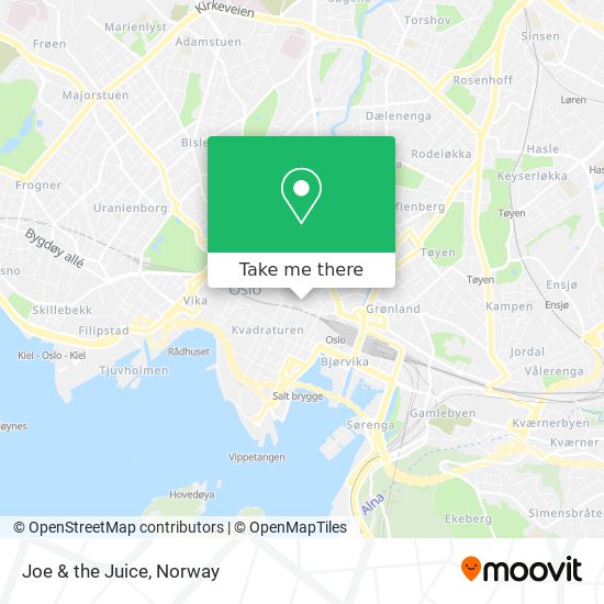 Joe & the Juice map