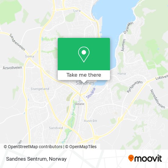 Sandnes Sentrum map