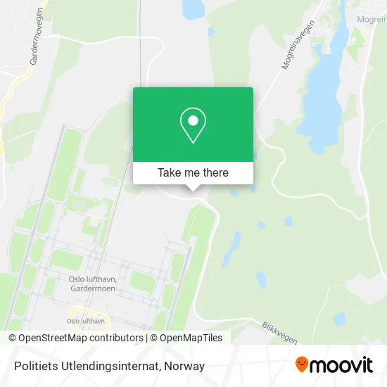 Politiets Utlendingsinternat map