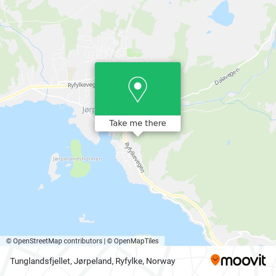Tunglandsfjellet, Jørpeland, Ryfylke map