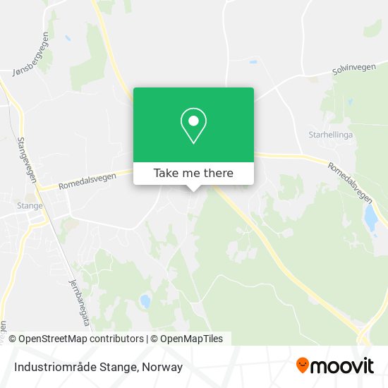 Industriområde Stange map