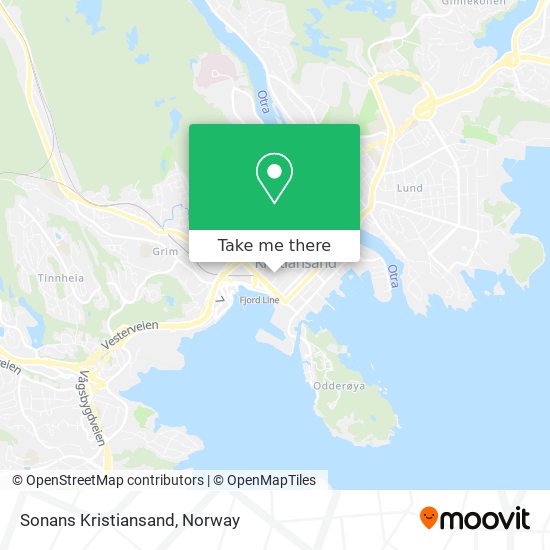 Sonans Kristiansand map