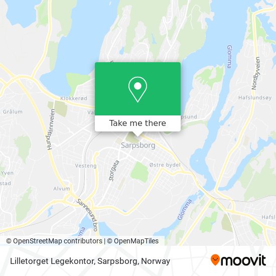 Lilletorget Legekontor, Sarpsborg map