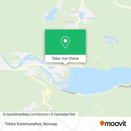 Tokke Kommunehus map