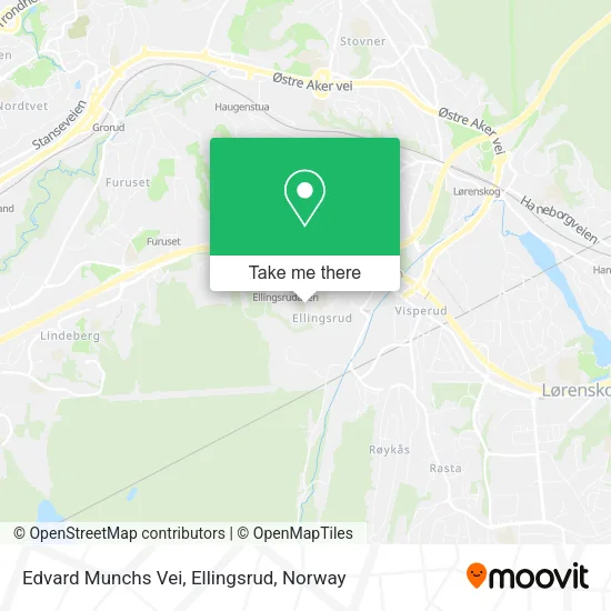 Edvard Munchs Vei, Ellingsrud map