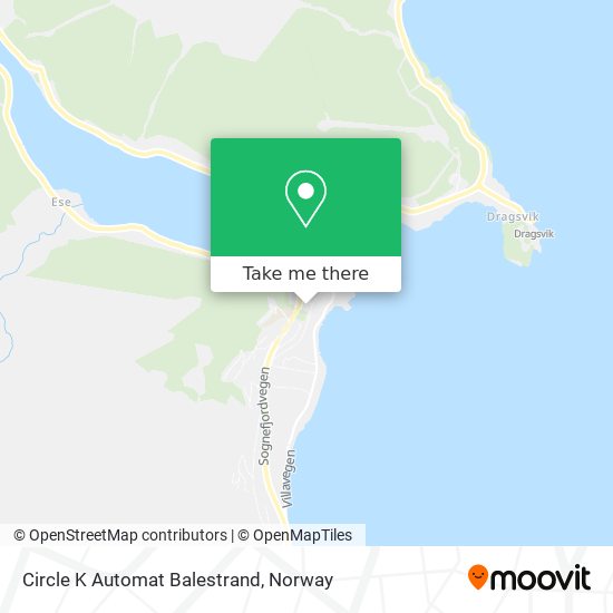 Circle K Automat Balestrand map