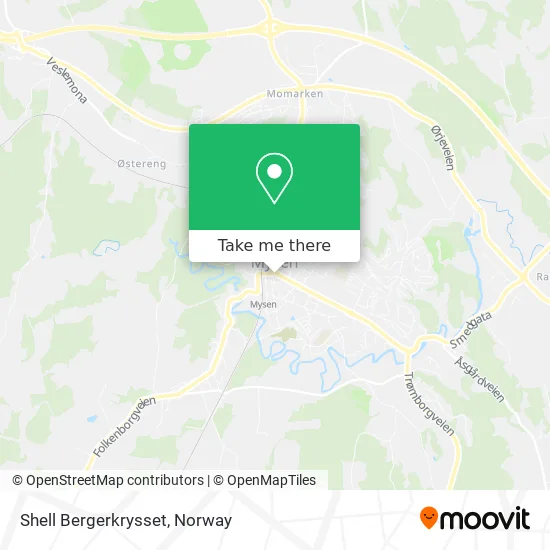 Shell Bergerkrysset map