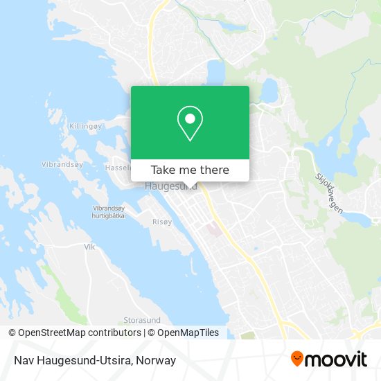 Nav Haugesund-Utsira map