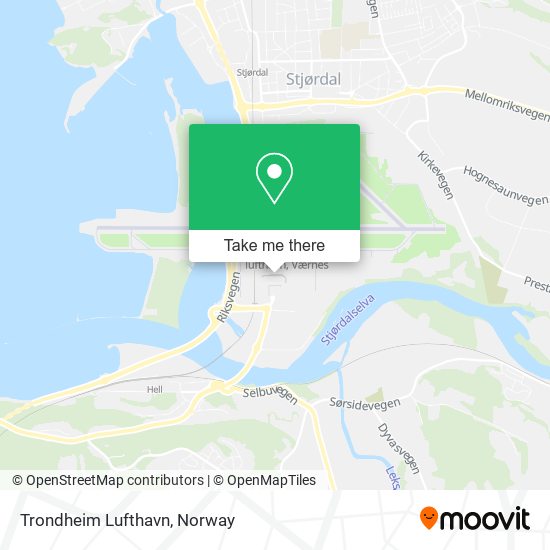 Trondheim Lufthavn map