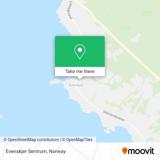 Evenskjer Sentrum map