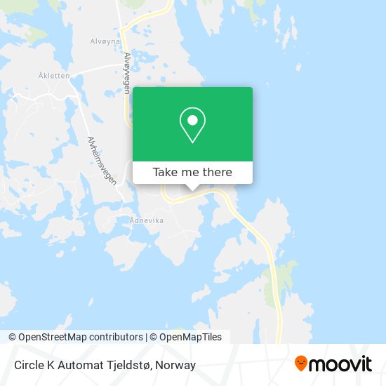 Circle K Automat Tjeldstø map