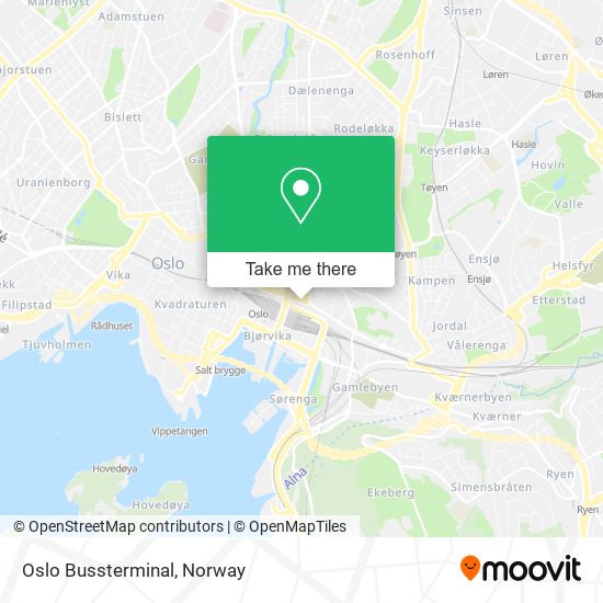 Oslo Bussterminal map