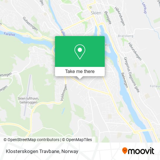 Klosterskogen Travbane map