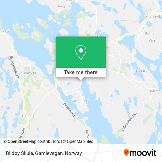 Bildøy Skule, Gamlevegen map