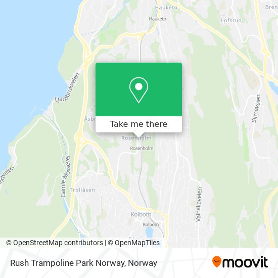 Rush Trampoline Park Norway map