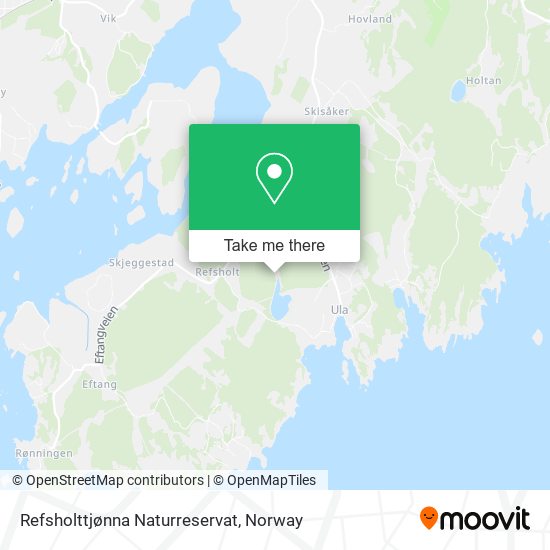 Refsholttjønna Naturreservat map