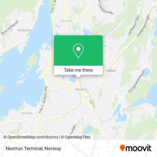 Nesttun Terminal map