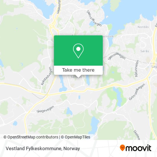 Vestland Fylkeskommune map