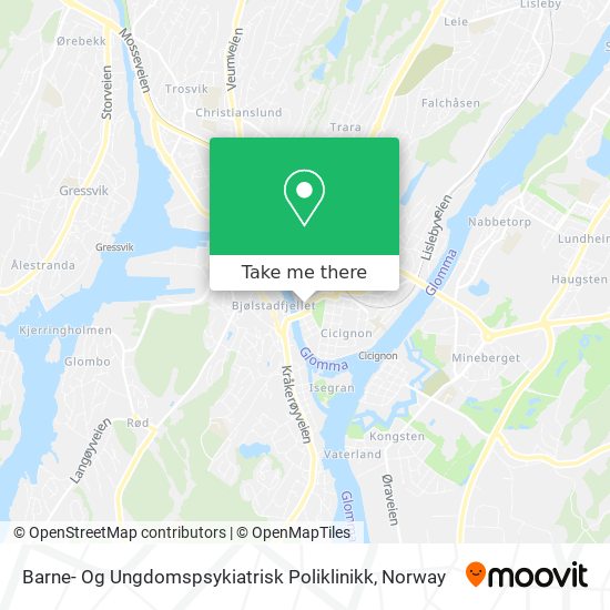 Barne- Og Ungdomspsykiatrisk Poliklinikk map
