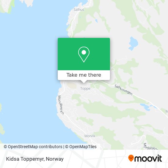 Kidsa Toppemyr map