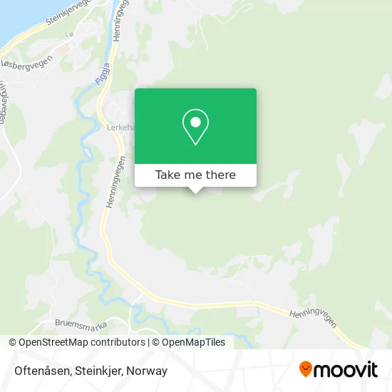Oftenåsen, Steinkjer map