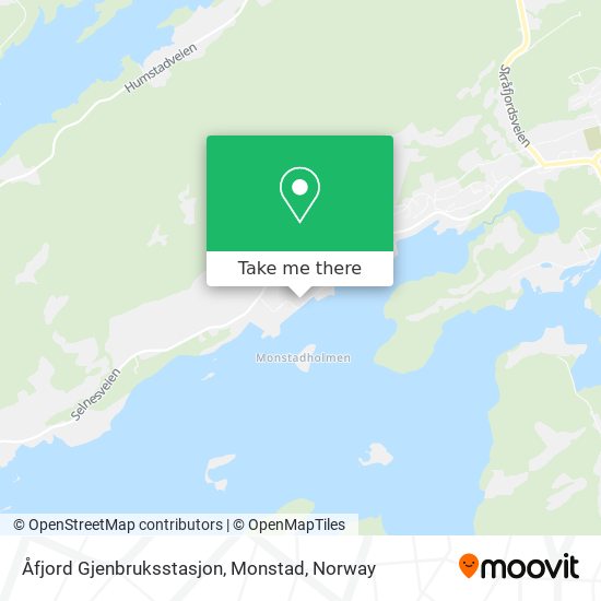 Åfjord Gjenbruksstasjon, Monstad map