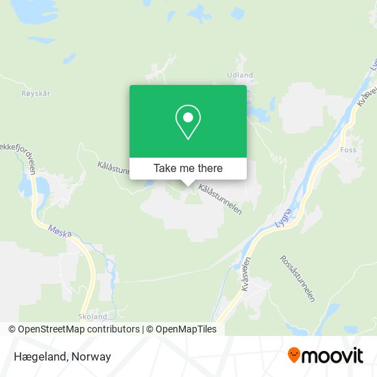 Hægeland map