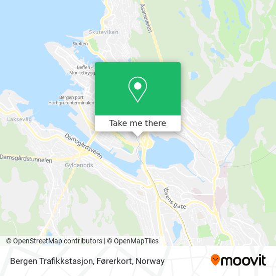 Bergen Trafikkstasjon, Førerkort map