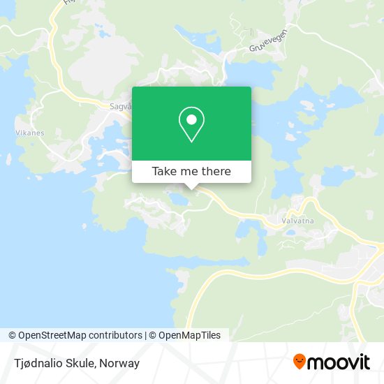 Tjødnalio Skule map