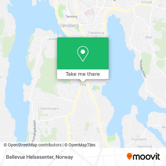 Bellevue Helsesenter map